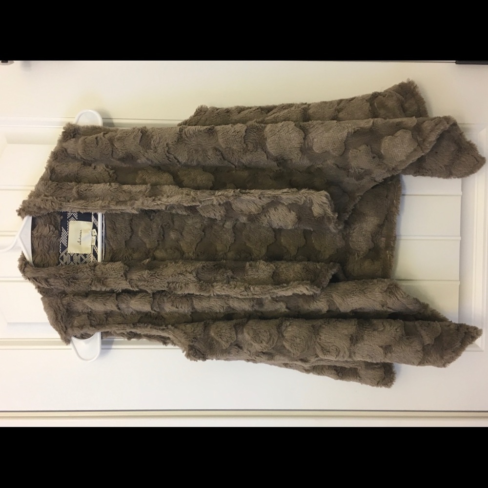 Anthropologie Faux Fur Vest